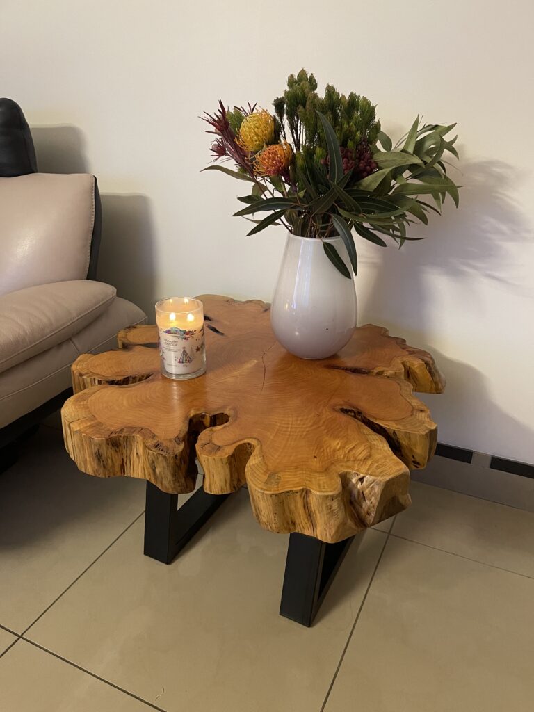 live edge cookie side or coffee table!